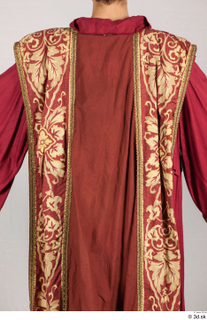  Photos Medieval Monarch in red suit 1 Gold decoration Medieval Clothing Medieval Monarcha Red Habit upper body 0006.jpg